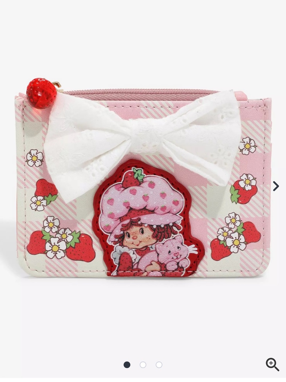 Strawberry Shortcake Gingham Bow Wallet — BoxLunch Exclusive